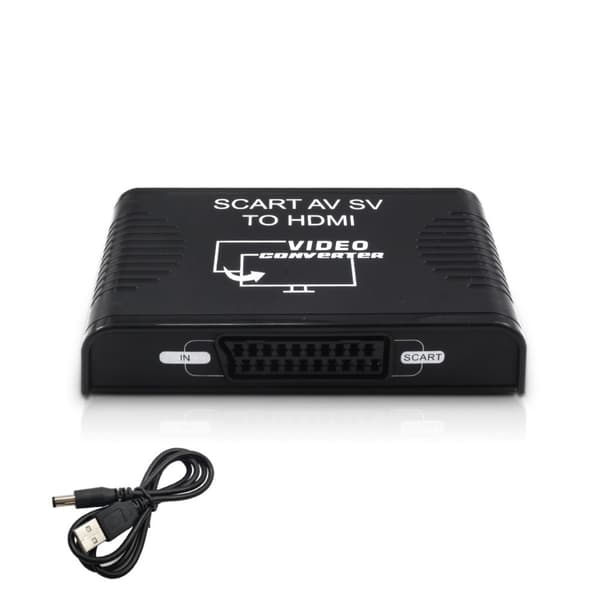 SCART AV/S-video til HDMI-konverter - Opskalér analog video til HDMI til moderne skærme