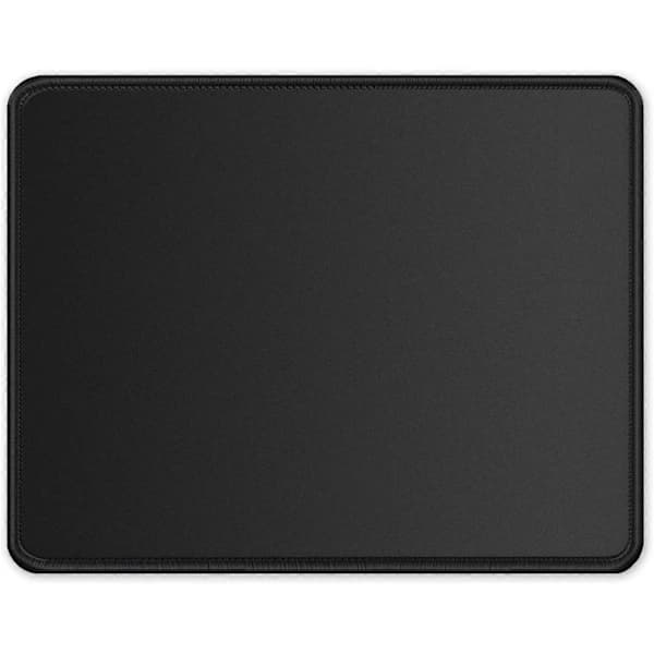 Musemåtte med syede kanter, Premium-tekstureret firkantet musemåtte, Vaskbare musemåtter med Lycra-stof, 260x210x3mm Sort