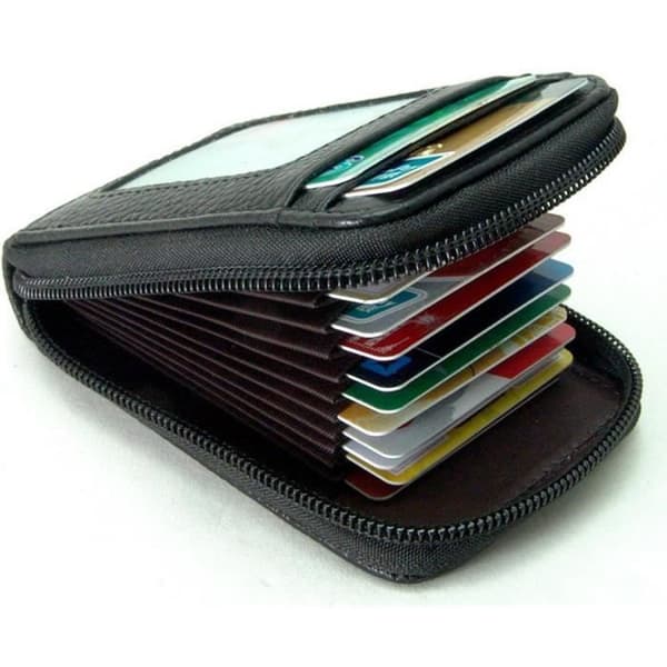 Kortholder - Uspecificeret - Sort - PU Læder - 11,5 x 7,5 cm - Unisex