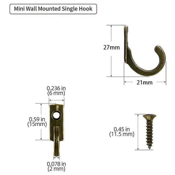 58 Pieces Hooks, Small Coat Hooks, Simple Hanger for Hanging Coffee Cups, Kitchen Towel