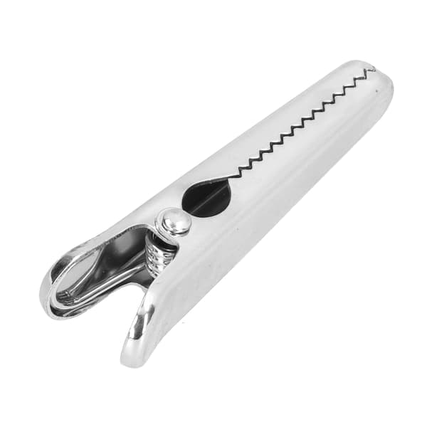 Sealing Clip 7.9cm Long Comfortable Handle Robust Design Internal Tooth Design Kitchen Utensil for Office Paper Photos Silver
