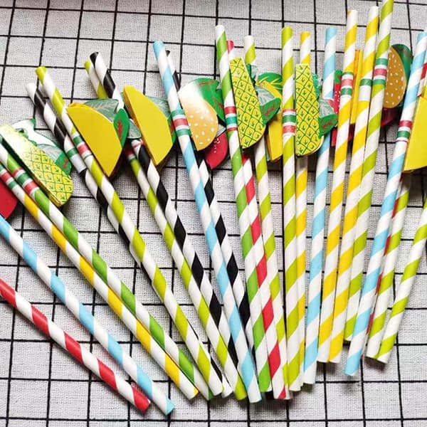 Cocktail Straws, 50 Pieces Cocktail Straws, 3D Pineapple Drinking Straws