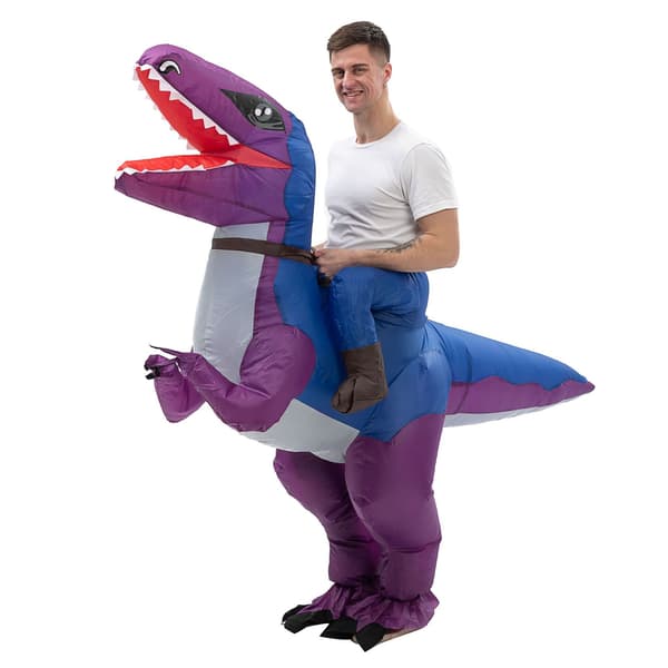 Oppustelig Velociraptor-dragt til voksne - Velociraptor til Halloween- og julefester velociraptor Voksenstørrelse
