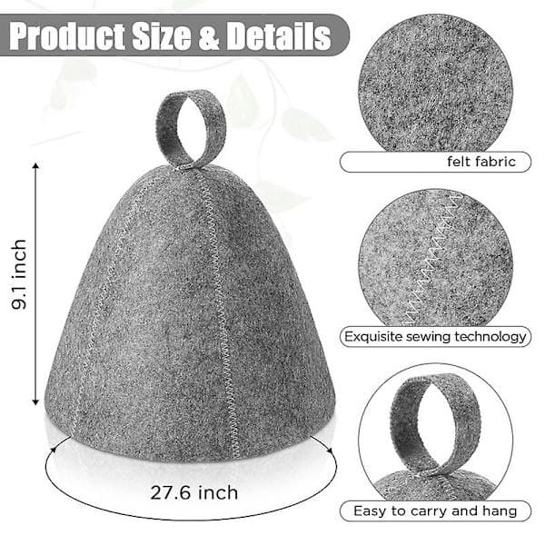 Filthat for badstue, badehodeplagg, absorberende badstuehatt for badstue, dusj, bad, dampbad 12pcs