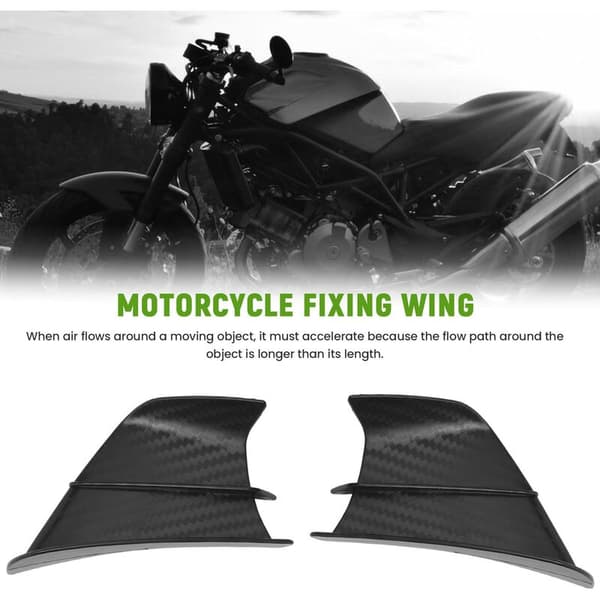 Aerodynamisk vinge sæt Spoiler vinge vindstrømsbeslag til S1000RR V4 -10R R1, mat sort