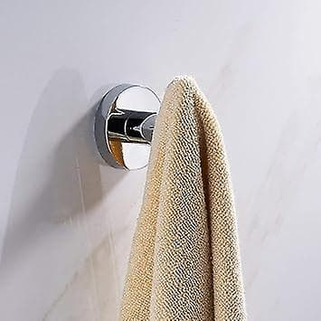 st rustfri stål håndklædekroge, runde, vægmonterede, enkle knagerækker til badeværelse, køkken, p