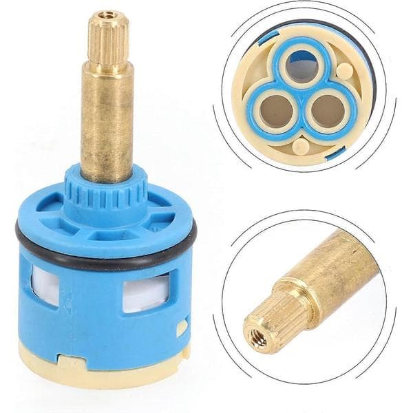 3-vejs bruseaflederpatron reservedel til VS-1205 brusebatterisystem med keramisk kerne ABS-konstruktion 2,6 x 1,3 tommer