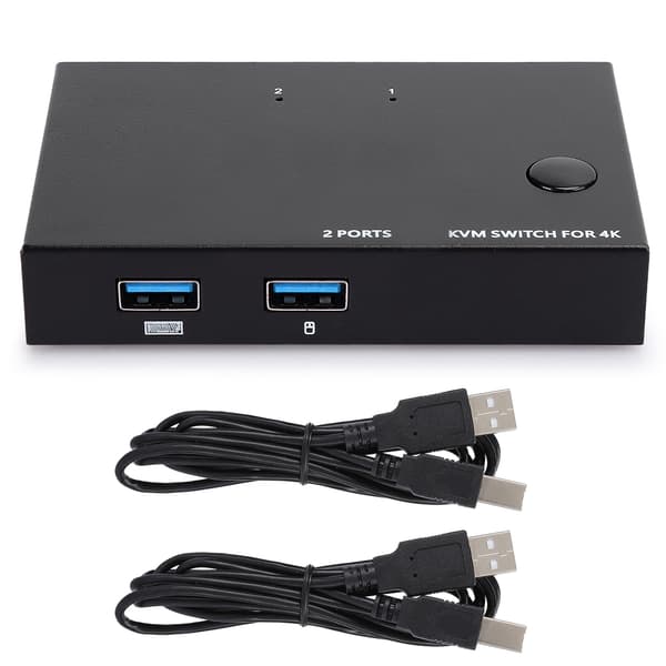 KVM Switch USB + HDMI Sharing Device 2 in 1 out for Printer Sharing Mouse Keyboard KVM201