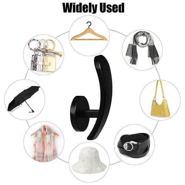 Practical, Durable Wall-Mounted Metal Hook Home Decor Curtain Holder Gold gold