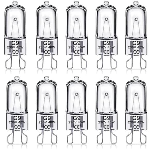 G9 Halogen Bulbs 40W, 230V, 10-pack 40W 40W 40W 40W