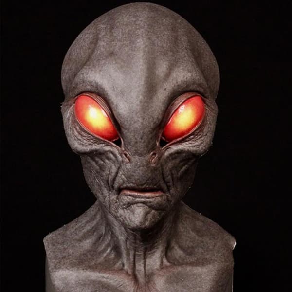 Alien Latex Maske Halloween Alien Horror Maske Hodeplagg (Alien [Røde øyne])