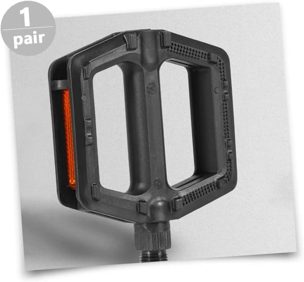 Cykelpedaler 1 par sorte, robuste udendørs pedaler til mountainbike -