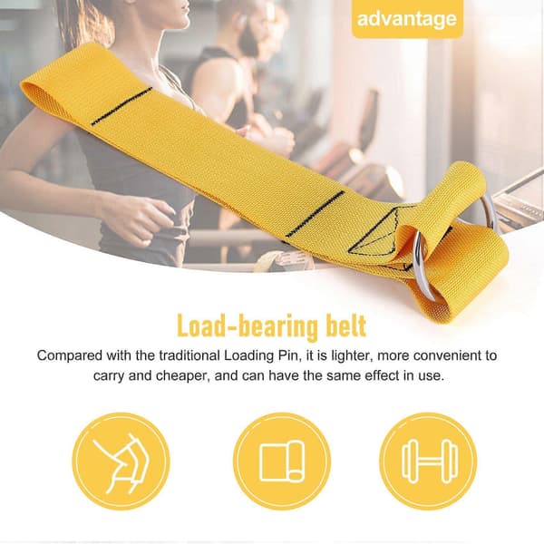 Weight Plate Loading Pin Cable Machine Attachment Home Gym Heavy Duty Triceps Pull Down W Yellow yellow