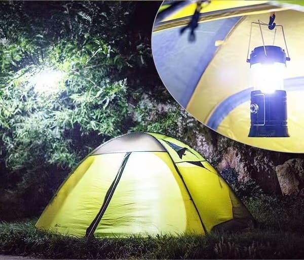 LED-campinglampe solcelle, vanntett LED-campinglykt/LED-campinglampe