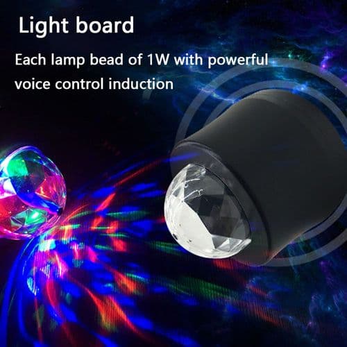 USB DJ-lamper Billamper Discolyseffekter Scenelys LED-krystall