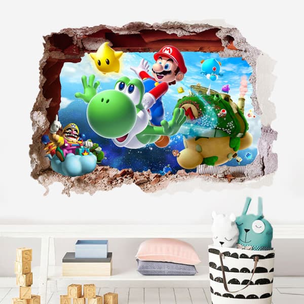 70*50cm Super Mario Bros. Seinätarrat Irrotettavat seinätarrat