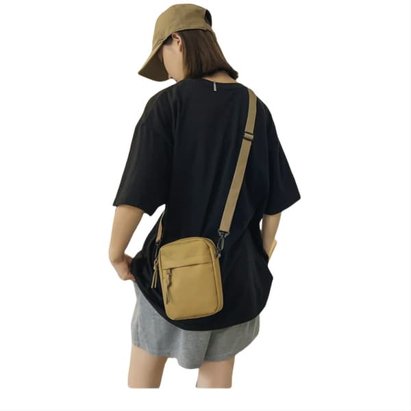 Stilfuld Nylon Crossbody Telefon Taske Khaki Khaki Khaki