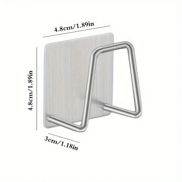 Stainless Steel Sponge Holder, Wall Mounted Double Hook, Sink 1 pc Silver 1 st Silverren