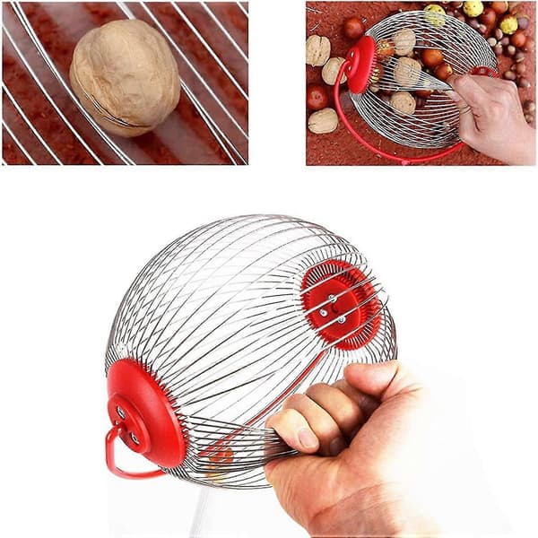 Nøtteplukker - Sideåpning for tømming av valnøtter, rullende kongleplukker - Yvan {db} S S