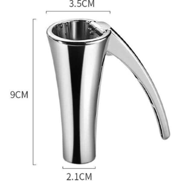 Nutcracker, fits all nuts, minimal effort to crack hard shells, no flying shells and no pinched fingers, Silver.