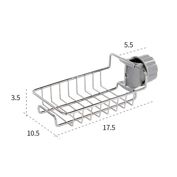 *Sæt med 1 brusehylde uden boring, rustfrit stål, teleskop*