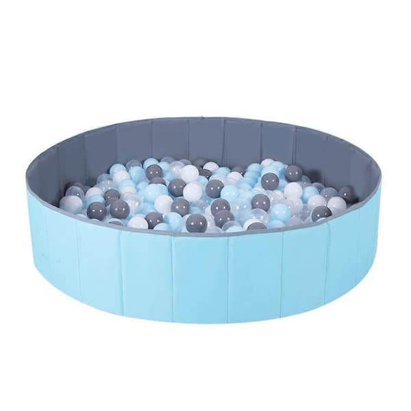 Foldable Double-Layer Oxford Cloth Children's Ball Pit, Play Ball Pool with Storage Bag, 50% Off Blue Pool 80*80*26cm