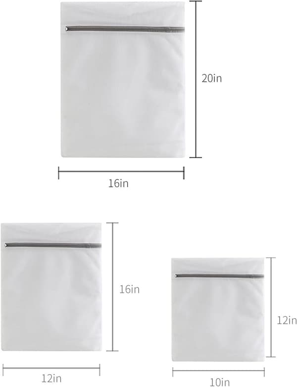Vasketøjsposer til vask af sarte ting, små fine netposer til vask, 3-pak (1 stor, 1 medium, 1 lille)