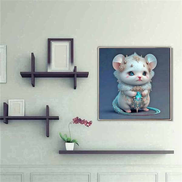 Diamantmaling, Mus 5D DIY Full Diamant, Diamantmaling