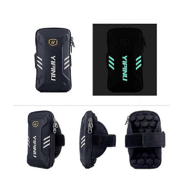 Vanntett reflekterende armbåndsfutteral med 2 rom for sport, løping, turgåing, sykling, treningsstudio for Lg Prime Ii