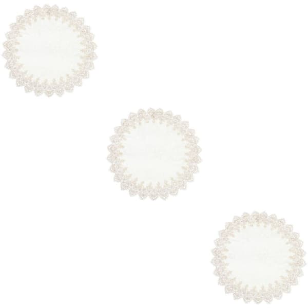 3-pack pyöreitä pitsisiä lampunvarjostimia, pölytiiviitä