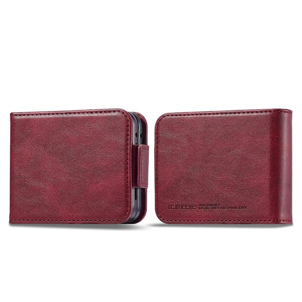 RFID Läderfodral för Samsung Galaxy Z Flip5 Röd Red
