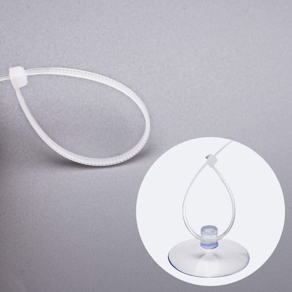 20 Pieces Aquarium Suction Cups with 20 Pieces Adjustable Cable Ties for Attaching Aquariums, Plants, Shrimp Nests