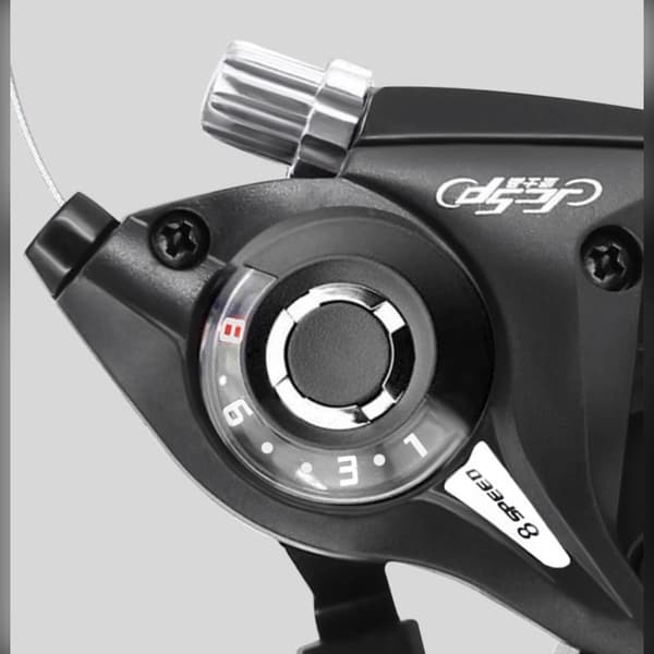 Mountainbike 24-gears integreret gear- og bremsegreb til MTB – aluminiumslegering, metalgear, synlig gearindikator, ergonomisk fingerstyring