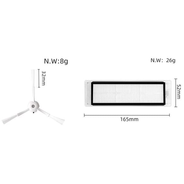 Reservedele til S5Max/S6Pure/S6MaxV/T7Pro/T6/P5/S5/S50/S6/S7/E35/E2