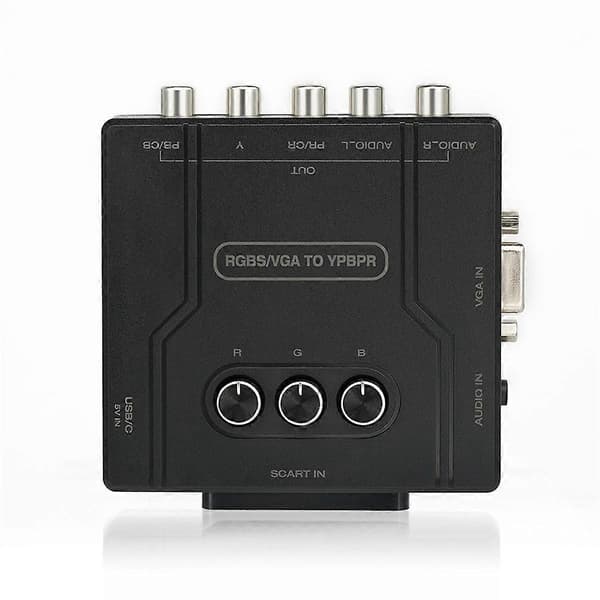 RGBS VGA til YPBPR Komponentkonverter SCART til YPBPR Konverter til 64 PS1 PS2 Dreamcast Retro Spil