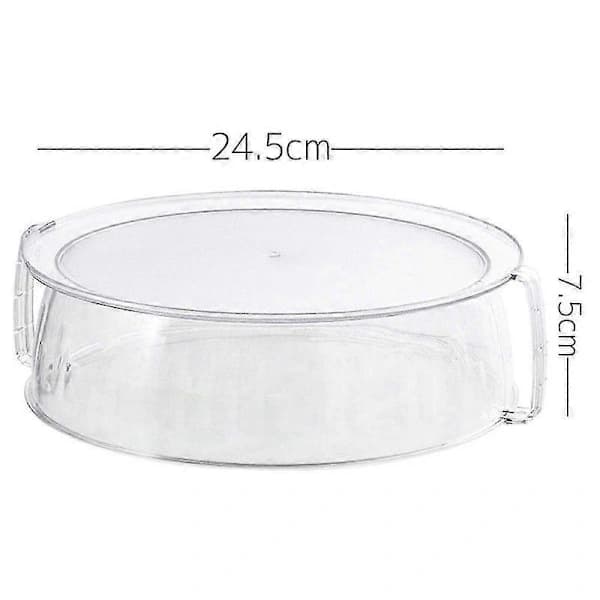 High Microwave Glass Cover Splash Guard Lid With Handle For Cooking Bacon And Steaming Vegetables