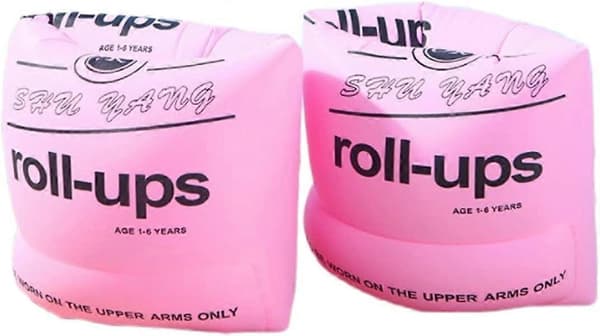 2 st Uppblåsbara Simarmband, Förtjockade Simarmpuffar, Poolarmpuffar, Poolarmband (Rosa)