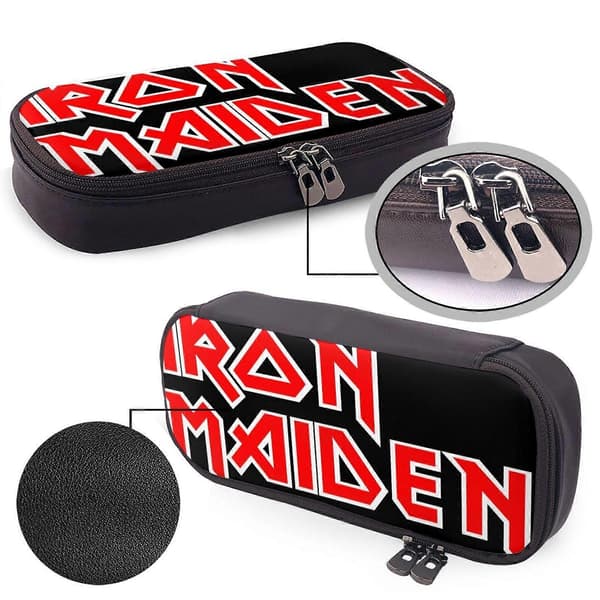 v452 Iron Maiden penalhus vandafvisende syntetisk læder organizer til daglig brug b452