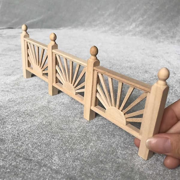 Dukkehus Miniature 1:12 Skala Gelænder Have Tilbehør Balkon Dekoration Legetøj