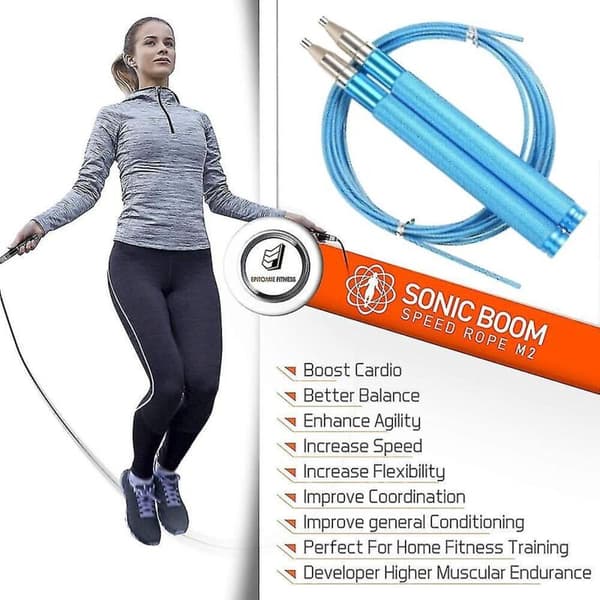 Speed Jump Rope, Jump Rope for Training, Boxing - Self-locking Screwless Design
