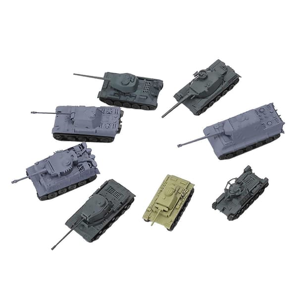 Sett med 16 4D 1/72 Skala Monter Stridsvognsett Stridsvogn Puslespill Samlinger Sand