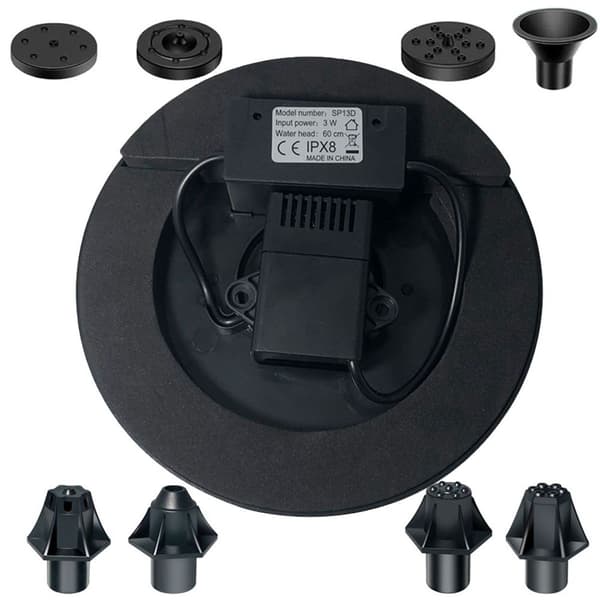 Solcellefontene solcelledammpumpe innebygd batteristøtte for KLB