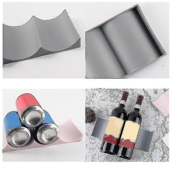 Refrigerator Organizer Wine Rack Beer Stackable Bottle Holder Kitchen Space-Saving Can Rack