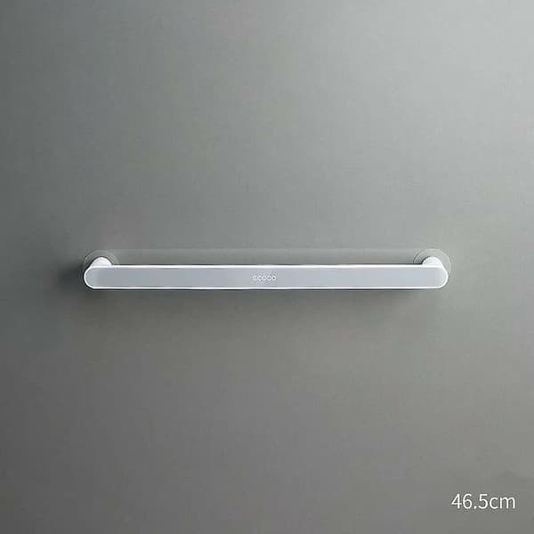 Self-Adhesive Towel Rack Wall Mounted Towel Rack Bathroom Towel Rack Shelf Roll Holder Hanging Hook Bathroom Organizer (Long Section-Gray)