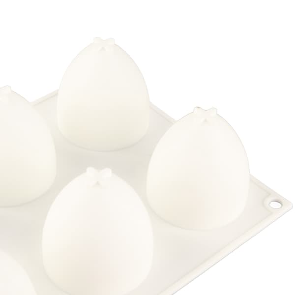 Ægformet kageform 8 hulrum silikoneform non-stick DIY bageform