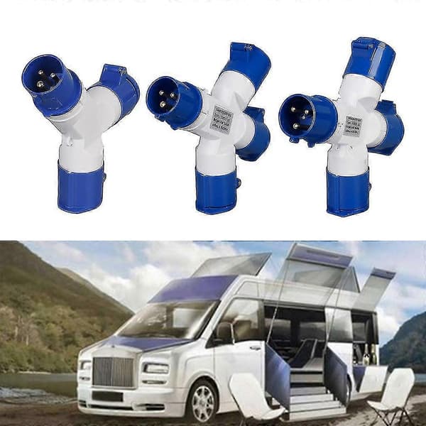 16a Campingvogne Enkelt Til 2/3-vejs Elektrisk Koblingsdeler Adapter