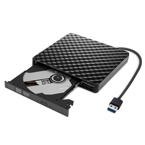Ekstern DVD-drev til bærbar computer, USB 3.0-drev, slank bærbar DVD-RW CD-brænder - Sort[DB]