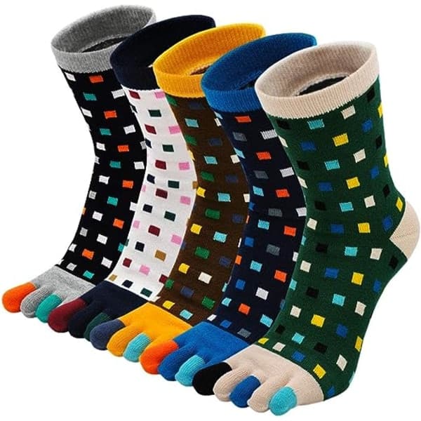 Par Herre 5-tåstrømper, Split Toe Socks, Sport Toe for menn