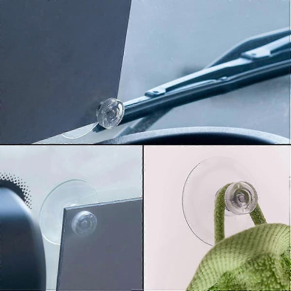 8 x Suction Cups 30 mm with M4x10mm Thread Knurled Nuts Transparent - Made in