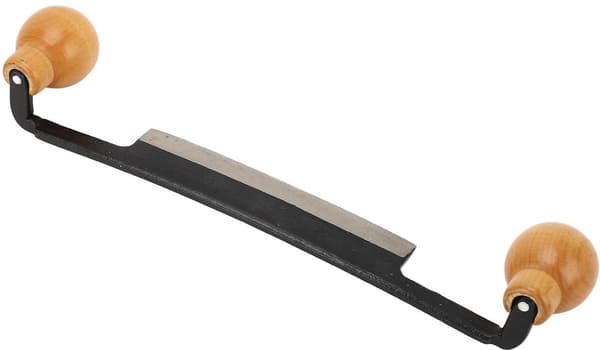 Straight Drawknife with Ergonomic Wooden Handle - Woodworking Tool for Bark Removal